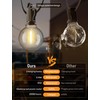 Minetom 158FT Solar String Lights Outdoor with Cable Ties and