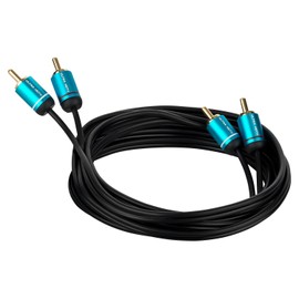 Ultra HDTV Premium RCA Cable - 3 Metres 2x RCA Male to 2x RCA RCA Male Kink Protection Nylon Sheathing, Full Metal Plug and Gold-Plated Contacts