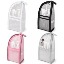 Hanging Travel Toiletry Organizer, Compact Cosmetic and Bathroom Storage Bag for Carry-On Packing - SUOWEEI Standing
