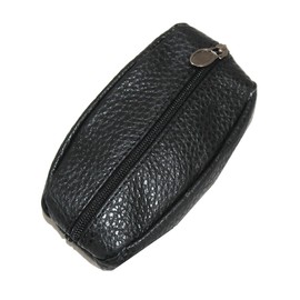 Lilosac - Porte-Monnaie Homme - grain de café - Cuir épais souple résistant - Pour poches pantalon ou veste (Noir)