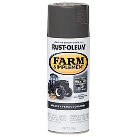 Rust-Oleum 280133 Farm & Implement Spray Paint, 12 oz, Massey Ferguson Gray, (Pack of 1)