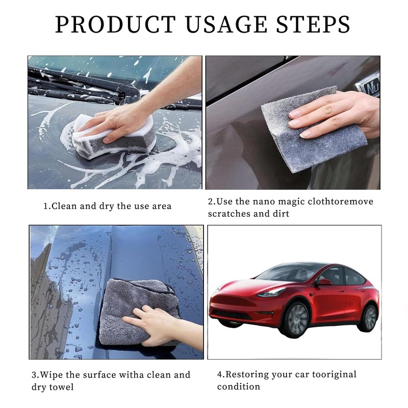 ChaneeHann Nano Sparkle Cloth, Nano Scratch Remover Cloths, Microfibre Polishing