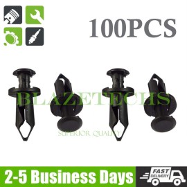 blazetechs 100pcs Fender Clips Body Rivets for HONDA TRX 400 EX 400EX 300EX TRX450R PLASTIC