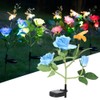 Outdoor Solar Powered LED Light Rose Flower Simulation Bee Lamp