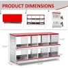 8 Compartment Chicken Metal Nesting Box, 8 Room Wall Mountable