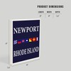Newport, Rhode Island, Nautical Flags (Absorbent Ceramic Coaster, Single, Cork