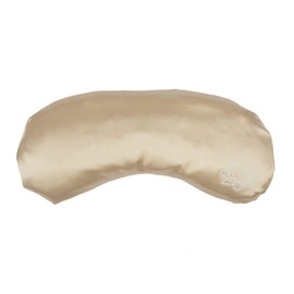 Bodhi Soft Eye Pillow with Lavender Linseed Filling | Eye Mask for Yoga, Relaxation & Meditation | Cover Made of Mako Satin or Silk | Wellness for Home (Silk/Beige)