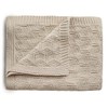 MSE_BK Honeycomb Beige Baby Blanket