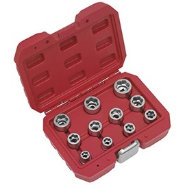 Sealey Ak7281 Bolt Extractor Socket Set 11Pc 3/8Sq Drive Metric