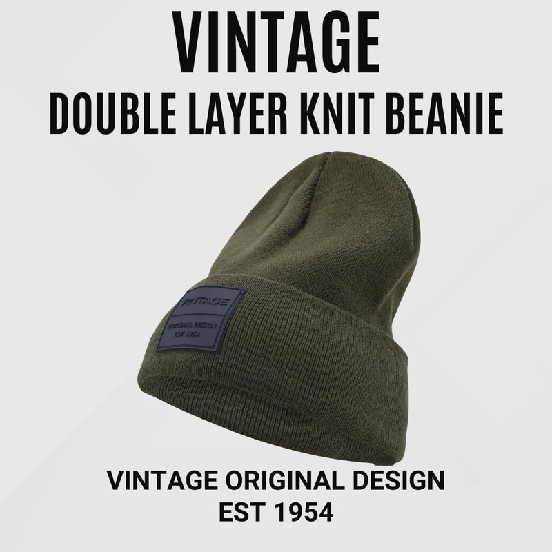 VINTAGE HAVANA Green Beanie Hats Men & Women | Warm