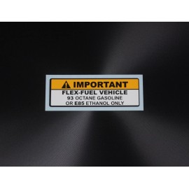 Hachi Auto 2 pcs x Flex Fuel Vehicle 93 Octane or E85 Ethanol Gas Fuel Tank Sticker Decal