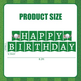 SKTMH Golf Party Decorations, Golf Happy Birthday Banner, Golf Happy Birthday Party, Golf Birthday Banner Golf Party Banner, Sports Theme Birthday Banner for Golf Birthday Decorations