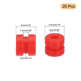 MECCANIXITY RC Anti Vibration Rubber Balls RC Rubber Damper Balls for RC F4 F7 Flight Controller Gimbal M2x4mm Shock Absorption Balls,RC Models DIY Drone Accessories(Red),Pack of 20
