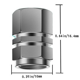 AIEX 8 Packs Aluminum Tire Valve Stem Caps with Gasket Universal Hexagon Valve Covers Replacement for Cars, SUV, Bike, Bicycle, Motorcycles,Airproff, SealScrew-On, Easy-Grip(Silver)