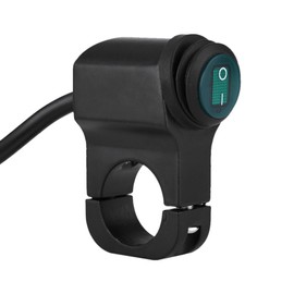 Suuonee Motorcycle Headlight Switch, 12 V Universal 22 mm Handlebar Fog Light On/Off Switch Waterproof