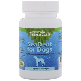 Animal Essentials SeaDent for Dogs - Kelp and Enzymes Plaque, Tartar Control Formula, Alpha Beta Amylase, Cellulase, Marshmallow Root, Slippery Elm Inner Bark, All Natural - 2.5 Oz (Pack of 1)