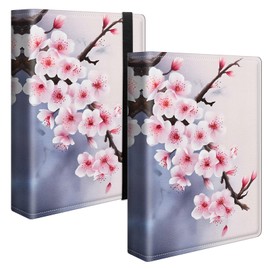 HEAKIERG Sakura Photo Album 4x6 120 Pockets Photos with Strong Elastic Band, Small Mini Albums Sheet Protector Folder for Photos, Album for Family Wedding Anniversary Baby Women Men Vacation Gift