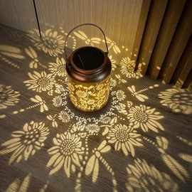 HEDAQI Dragonfly Solar Lantern Waterproof Solar Dragonfly Decorative Lantern Dragonfly LED Lanterns Outdoor for Garden, Yard, Patio, Lawn, Porch as Christmas Birthday Gift for Women&Friends