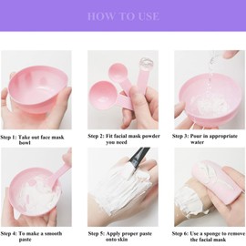 Taicols Juego De Cuencos para Mezclar Mascarillas, 24 Piezas, Kit De Herramientas para Mezclar Mascarillas con Mascarilla Facial, Cuenco, Espátula, Cepillo De Silicona, Botella Pulverizadora, Botell