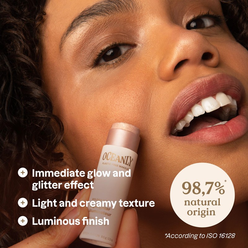 ATTITUDE Oceanly Plastic-Free Lightweight Highlighter Stick, Titanium Dioxide-Free, EWG Verified,
