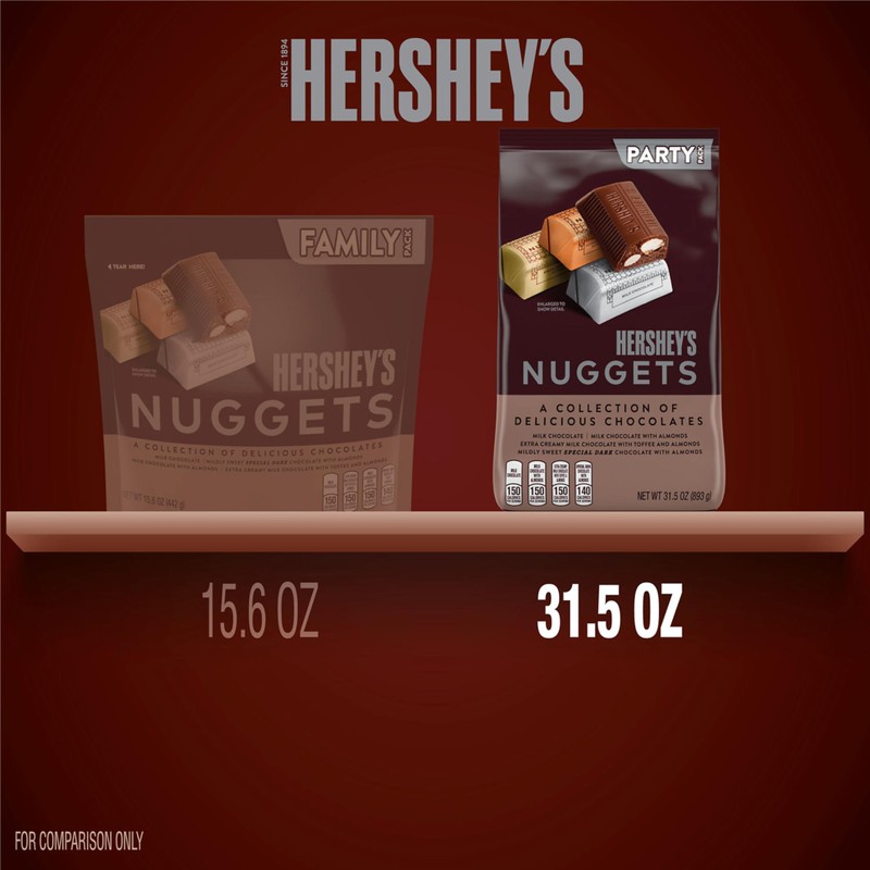 HERSHEY'S NUGGETS Assorted Chocolate Candy Party Bag, Great Stocking Stuffer