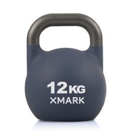 XMARK Kettlebell, 12 kg, Competition Kettle Bells for Strength Training, Squats, Deadlifts, Kettle Bell Swings, Exercise Equipment for Home and Gym