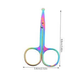2Pcs Nose Hair Scissors Set Multi-Purpose Eyebrow Trimmer Beard Scissors Rounded Tip for Safe Grooming for Men and Women