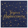 Chal - 20 Napkins Navy and Gold Happy Birthday