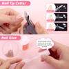 600PCS Clear Coffin Nail Tips Set Qinzave Clear Acrylic Nail