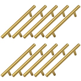 10 PCS Kitchen Cabinet Handles, Modern Furniture Drawer Pulls, Alloy Drawer Handles with Screw, Circular Handles, Bedroom Drawer Knobs, Wardrobe Door Handles, 96mm Hole Heavy Duty Solid Pulls (GL)