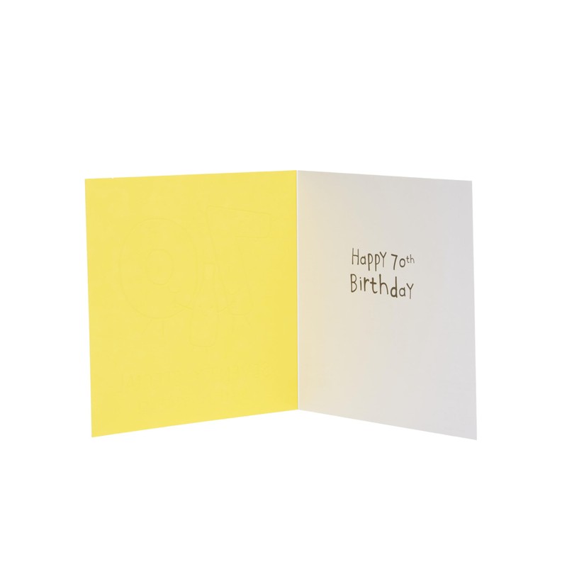 UK Greetings 70th Birthday Card for Him/Her/Friend - Blue Design