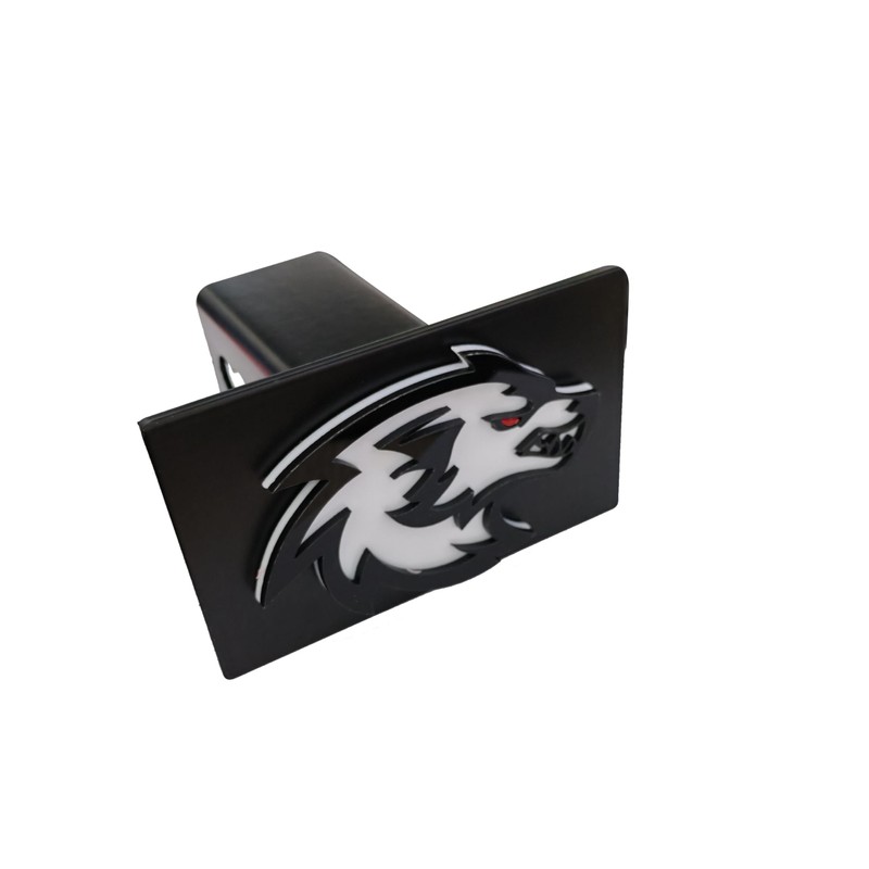 Wolf Head Metal Trailer Hitch Cover for 2'' Towing Rear