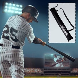 Baseball Bat Bag for Travel | Portable Baseball Bat Storage Bag | Black Thickened Shoulder Bag, Baseball Supplies for Beginners, Baseball Player