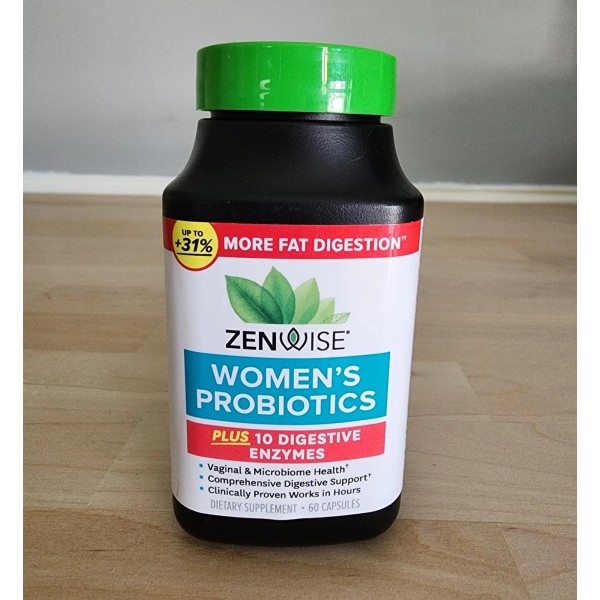 Zenwise Women’s Probiotics. 60 ct. Digestive enzymes, Fat digestion, New