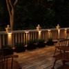 ROSHWEY Solar Deck Lights, 6 Pack 30 LED Stainless Steel