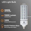 2 Pack 100W LED Corn Light Bulb 5000K Daylight 15000