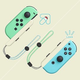 Lonxmovs - Paquete de 4 correas de muñeca para Switch Joycon - Accesorios de repuesto para Joy con Straps (negro y blanco)                            