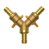 Brass Hose Splitter - 3 Way Shut Off Ball Valve,