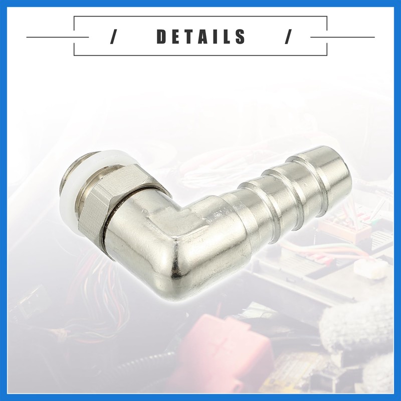 VekAuto Universal Car 90 Degree Brass Fitting Hose Adapter, Hose