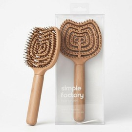Miya hairbrush anti-tangle scalp massage root volume dry comb, 1 piece, brown / 미야 헤어브러쉬 엉킴방지 두피마사지 뿌리볼륨 드라이빗, 1개, 브라운