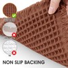 IM HOME Waffle Bath Mat Dirty Orange 36"x24", Boho Woven
