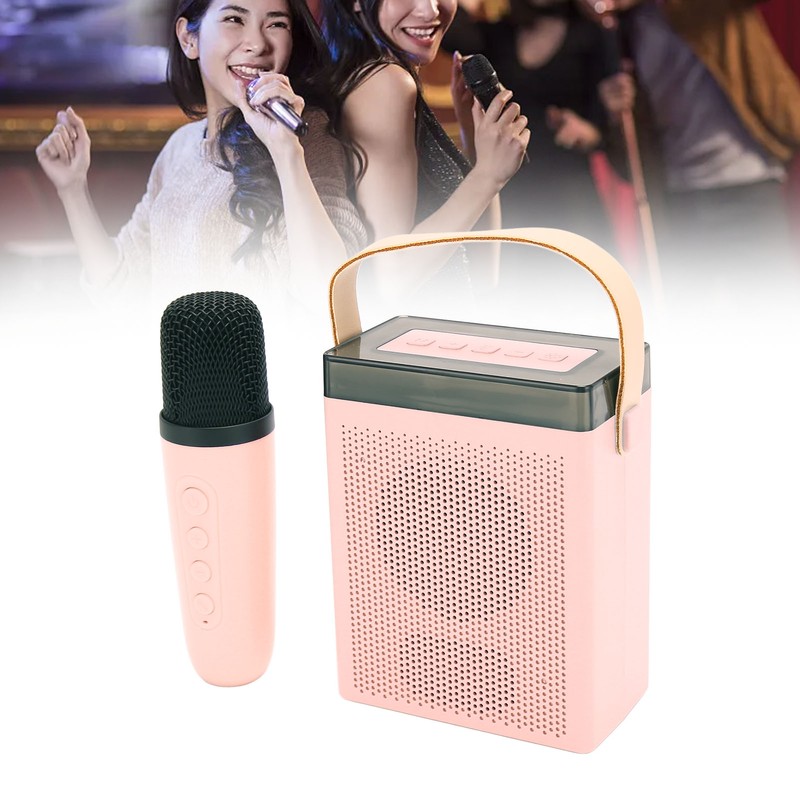 Karaoke Machine Set with RGB Light Rechargeable Bluetooth Speaker with