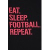 ThePyjamaFactory Boys Eat Sleep Football Repeat Long Cotton Pyjamas Red
