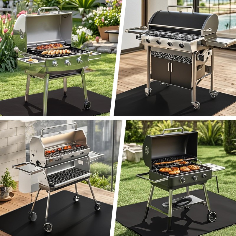 RONGTAI 36" x 48" Heat Resistant Under Grill Mats, Fireproof