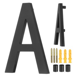 sourcing map Floating House Letters, 5 Inch Acrylic Modern Address Letter for Outside with Nails Kit for Home Street Office Mailbox Sign(Letter A, Black)