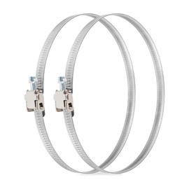 neverest® Professional Hose Clamps Set of 2 Stainless Steel Pipe Clamps 160-200 mm Hose Clamp with Worm Drive Band Clamp Hose Clamp for Dryer, Exhaust Hose, Aluminium Flex Hose