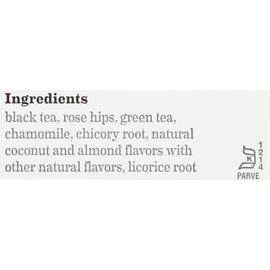 Bigelow Tea Toasted Coconut Almond Bark, Black Tea, 18 Count (Pack of 6), 108 Tea Bags Total