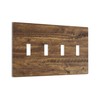 Rustic Farmhouse Quad Light Switch Cover Plate 4 Gang Toggle