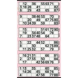 Thomas & Anca Club Supplies Ltd 600 Bingo Tickets - Pad of Pink 6 to View Flyers