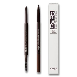 OBgE Lápiz Fácil de Cejas (Marrón Oscuro, 0.003Oz) - Lápiz de Cejas Ultra Fino Con Pincel para Dar Forma de Cejas Precisa y Sin Esfuerzo. Color Natural de Larga Duración.